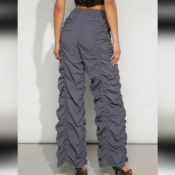 Ruched Drawstring Wide Leg Pants - Picture 4 of 4